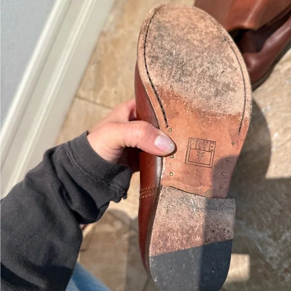 Frye Women's Over-the-Knee Leather Boots in Brown - Picture 5 of 6